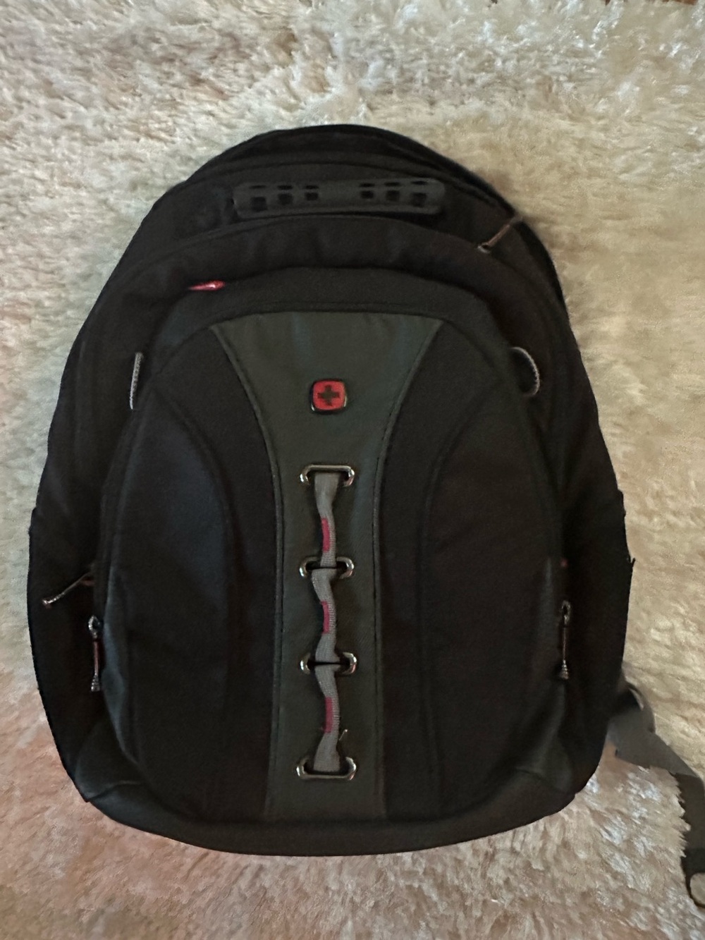 SwissGear Black and Dark Green Men’s Commuter Backpack